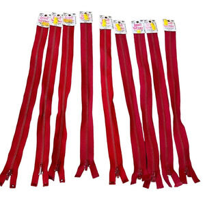 Vintage Lot Of 8 Spun Dee Light Weight American Thread Separating Zippers 14"